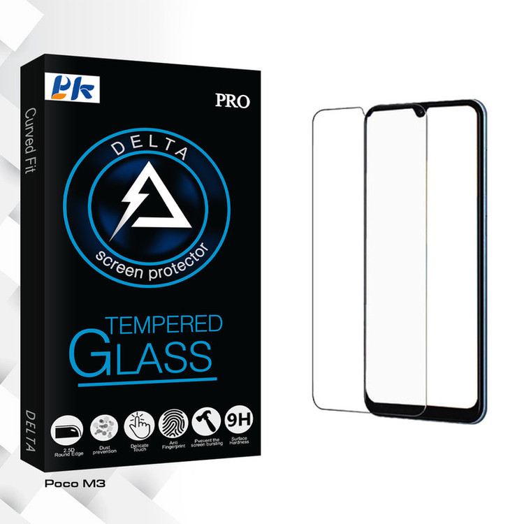 محافظ صفحه نمایش شیشه ای پی کی مدل Delta Glass مناسب برای گوشی موبایل شیائومی Poco M3