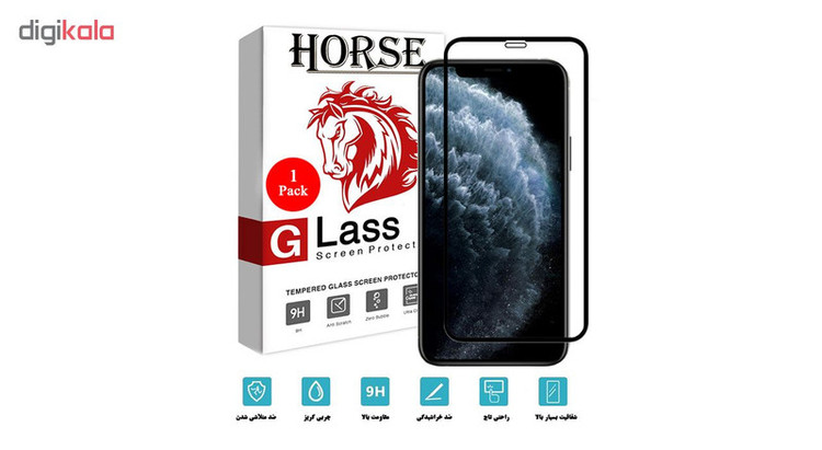 محافظ صفحه نمایش 5D هورس مدل FAG مناسب برای گوشی موبایل اپل iPhone 11