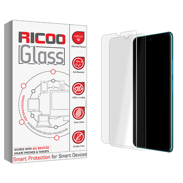 محافظ صفحه نمایش شیشه ای ریکو مدل Ricoo Glass MIX مناسب برای گوشی موبایل سامسونگ Galaxy A30 \ A30s \ A50 \ A50s بسته دو عددی