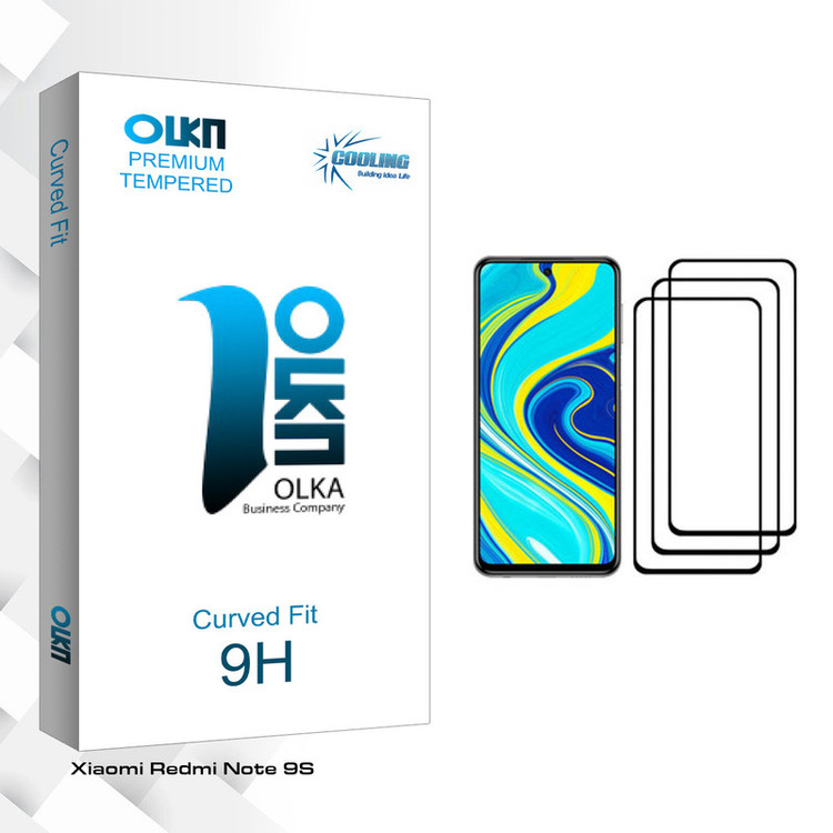محافظ صفحه نمایش کولینگ مدل Olka glass مناسب برای گوشی موبایل شیائومی Redmi Note 9S بسته سه عددی
