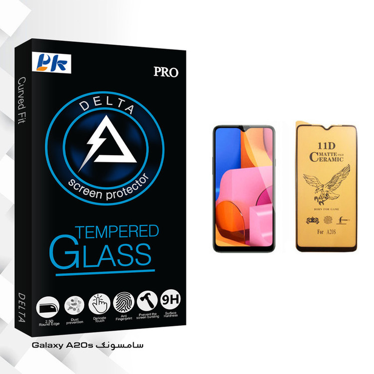 محافظ صفحه نمایش سرامیکی پی کی مدل Delta Glass مناسب برای گوشی موبایل سامسونگ Galaxy A20s