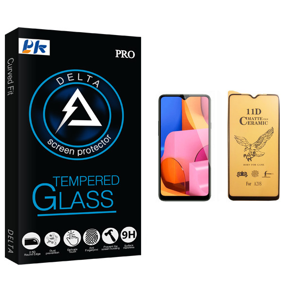 محافظ صفحه نمایش سرامیکی پی کی مدل Delta Glass مناسب برای گوشی موبایل سامسونگ Galaxy A20s