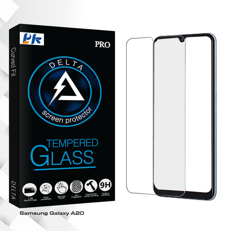 محافظ صفحه نمایش پی کی مدل Delta Glass مناسب برای گوشی موبایل سامسونگ Galaxy A20