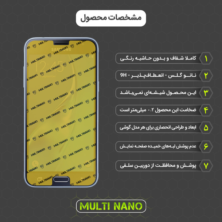 محافظ صفحه نمایش مولتی نانو مدل X-S1N مناسب برای گوشی موبایل سامسونگ Galaxy J3 2016
