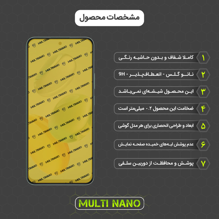 محافظ صفحه نمایش شفاف مولتی نانو مدل X-S1N مناسب برای گوشی موبایل آنر X7c